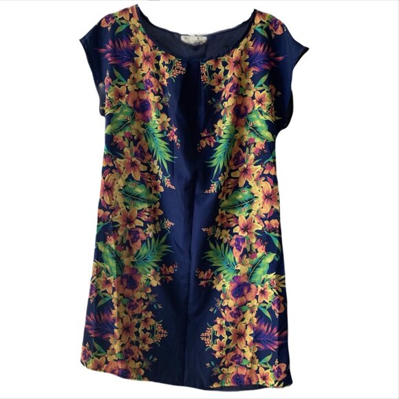 ✨ Tropical Floral Shift Dress – Vibrant & Breezy! ✨ - Picture 1 of 4